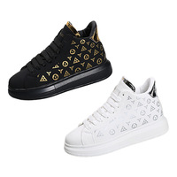 Nouvelles chaussures de skate décontractées à tige haute pour l'automne, couleur unie blanche, tendance, polyvalentes, légères, résistantes à l'usure, unisexes