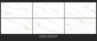 Carreaux de porcelaine en marbre blanc entièrement émaillés Hanse HW6602P 600x600mm épaisseur 9,6mm pour appartement, villa, école, maison, sols et escaliers