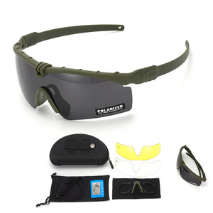 タクティカルグラスCS防爆耐衝撃ゴーグル偏光レンズスリーピースセットスミス - Product Image 5