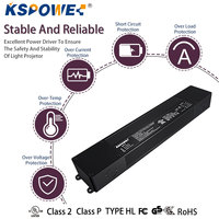 KSPOWER 300W 24V Certifié IP65/IP67 Boîtier en aluminium 5-en-1 Driver LED PWM Dimmable 91% d'efficacité pour Bar, Piscine, Jardin, Aménagement paysager