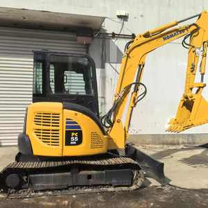 Excavatrice sur chenilles Komatsu Pc55mr Jaune Mini pelle hydraulique de construction 5,5 tonnes - Product Image 1