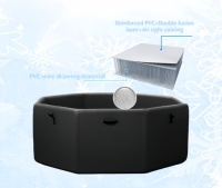 Baignoire gonflable pour 5 personnes, bain froid en PVC, spa portable pour thérapie par l'eau froide, massage, récupération physique en extérieur, certifiée CE