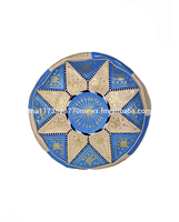 Vente en gros de poufs de coussin tatami repose-pieds pour hôtel villa décoration intérieure pouf en cuir marocain 25 blanc
