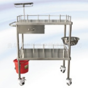 Chariot de soins en acier inoxydable 670x450x900mm, chariot médical durable pour usage hospitalier - Product Image 1