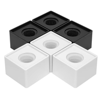 Microphone sans fil portable personnalisé en forme de cube ou de triangle, avec support de diffusion et housse de logo pour interview télévisée