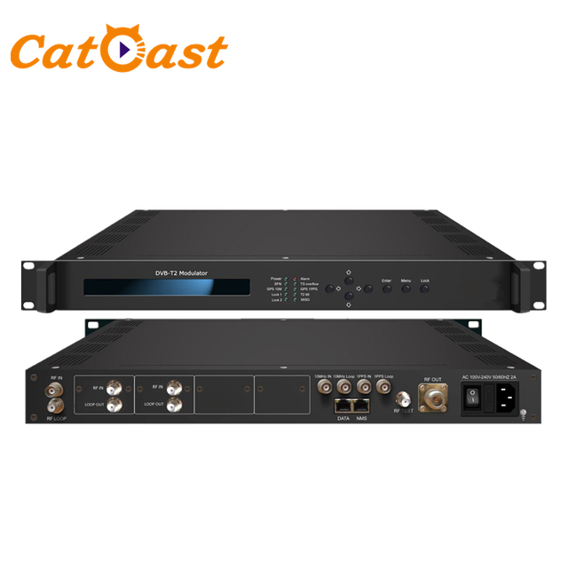 Wireless DVB-T/T2 RF Tuner to DVBT/T2 RF IP Over UDP Modulator 30-960MHz Range Metal Construction 34W Power Consumption