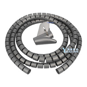 Funda Protectora para Cable de Monitor ECG Yankee Med, 15 mm de Diámetro, 1 m de Longitud, Cubierta de Plástico Negra para Cable con Clip - Product Image 1