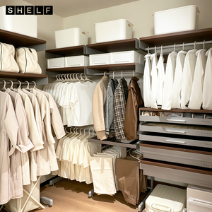 Armadio Moderno Minimalista in Acciaio Fai-da-Te, Facile da Montare, Autoportante o Sospeso, Arredamento per Camera da Letto |   2,4 m/7 piedi 10 pollici [Funzionale] - Product Image 5