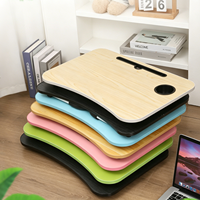 Table pliante pour ordinateur portable avec porte-gobelet et emplacement pour tablette, table portable pour canapé, sol, chambre à coucher
