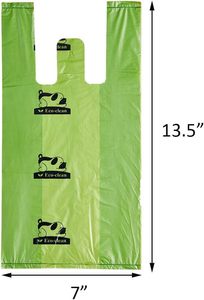 Bolsas para excremento de perro con asas fáciles de atar, a prueba de fugas, ecológicas, sin perfume, material Oxo-biodegradable PBAT+PLA para perros y gatos - Product Image 5