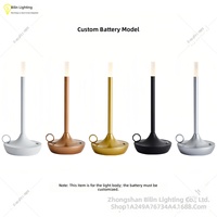 Lampe de table LED en métal de style bougie minimaliste moderne, commande tactile, intensité réglable, lumière d'ambiance, veilleuse