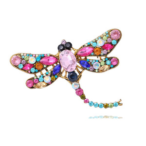 Mode Kristal Diamant Vrouwen Dragonfly Broche Sieraden Rhinestone Broche Pins - Product Image 6