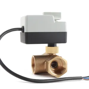 Alta Qualidade DN25 3-Way Manual Atuador Válvula de Esfera Elétrica para Água Feito de Latão Durável e Plástico Suporta ODM