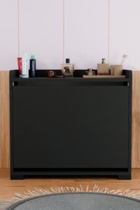 ตู้เก็บของในห้องน้ำแบบ 2 ช่องพร้อมตะกร้าผ้า - Product Image 3
