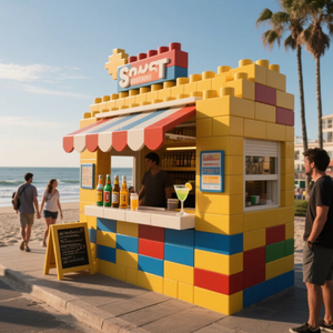 COBLOCKS personalizado ABS + UV, Beach Block Bar, Creative Beach Roadside Beer House bloques de construcción gigantes, fácil de construir - Product Image 3