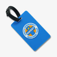 Etiqueta de Equipaje de Goma Resistente con Diseño de Dibujos Animados Impresos con UV, Accesorios de Viaje de PVC Suave, Marcadores de Maletas