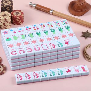 Mahjong américain rose, tuiles en acrylique à 4 couches avec 160 cartes gravées, <span class=keywords><strong>jeu</strong></span> <span class=keywords><strong>de</strong></span> luxe et idée cadeau <span class=keywords><strong>de</strong></span> Noël - Product Image 2