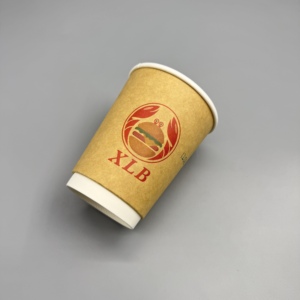 Gobelet à café en papier kraft recyclable, simple ou double paroi, jetable, personnalisable OEM pour le service de café, thé et boissons chaudes - Product Image 3