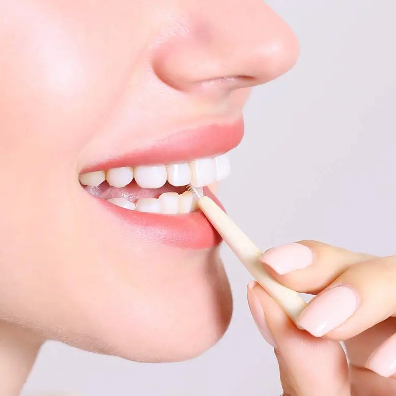 Yüksek kaliteli biyobozunur temizleyici diş kürdan sakız özel Proxy bambu interdental fırça diş sopa bambu diş ipi