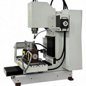 Vente directe usine – Centre d'usinage vertical micro 5 axes, broche BT30, CNC DELEM, précision 0,01, multifonctionnel, économique, 8 outils - Product Image 1