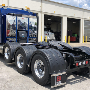 Remorque d'essieu de camion remorque largement utilisée en gros d'usine 13 "-15" double garde-boue en acier - Product Image 4