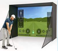 Filets de simulation de golf très vendus, 10 x 8 pieds, avec écran d'affichage à impact HD pour la pratique du golf en intérieur et en extérieur