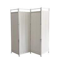 Vente en gros, tissu Non Transparent personnalisable, 4 panneaux, séparateur de pièce blanche, écran pliant