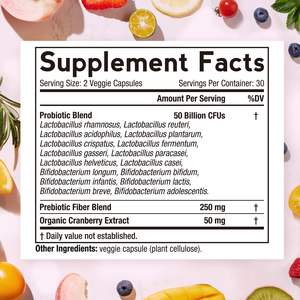 Probióticos para la salud digestiva (suministro de 2 meses) con prebióticos para mujeres y hombres, apoya la <span class=keywords><strong>diarrea</strong></span> ocasional - Product Image 2