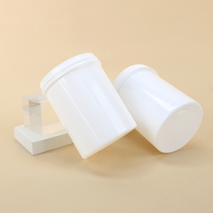 Customized White PET Plastic Protein Can Supplement Storage Container <b>Empty</b> <b>Jars</b> for Protein Powder Packaging with Screw Cap - Product Image 1