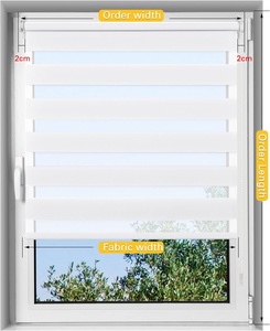 <span class=keywords><strong>Store</strong></span> à double rouleau (100x60cm Blanc) Protection solaire translucide opaque <span class=keywords><strong>Fixation</strong></span> par pince Avec/Sans perçage <span class=keywords><strong>pour</strong></span> fenêtres - Product Image 5