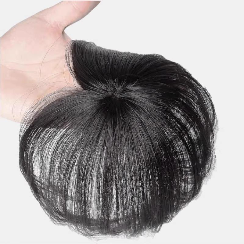 ผมหน้าม้าสำหรับเด็กทำจากเส้นใยสังเคราะห์ด้วยเครื่องจักร [สีดำธรรมชาติ]