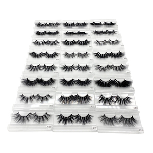 Muestra gratis 25mm pestañas 100% Real visón pestañas de tira al por mayor con pestañas caja de embalaje - Product Image 3