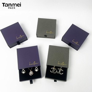 Juego de Cajas de Embalaje para Joyería en Gris y Morado con Logotipo Personalizado para Collares, Pendientes, Anillos y Pulseras - Product Image 6