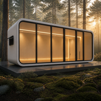 Maison préfabriquée élégante et contemporaine en conteneur, mini-maison modulaire préfabriquée, studio de jardin, bureau portable, pièce modulaire