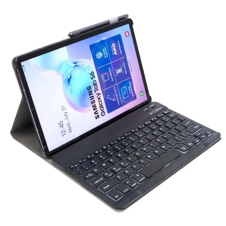 PU Leather Shockproof Tablet Backlit Keyboard Cover Case For Samsung Galaxy Tab S7 FE T736 S7 plus
