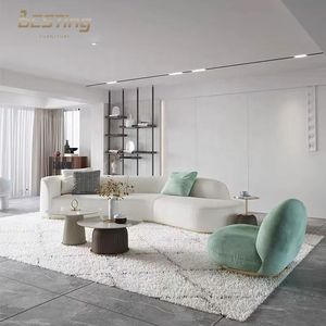 <span class=keywords><strong>De</strong></span> Lujo Simple creativo salón sofá <span class=keywords><strong>de</strong></span> tela <span class=keywords><strong>de</strong></span> terciopelo <span class=keywords><strong>de</strong></span> moda sala <span class=keywords><strong>de</strong></span> estar sofá Venta caliente nórdico moderno sofá seccional - Product Image 3