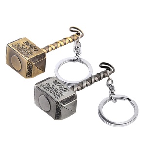 Portachiavi Vintage in Lega di Zinco a Forma di Martello Vichingo, Anello Portachiavi Retrò Ispirato alla Mitologia Norrena, Regalo Promozionale all'Ingrosso per Uomini, Ciondolo per Borsa - Product Image 1