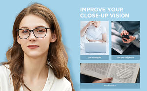 女性用ファッション猫目読書メガネ軽量ブルーライトブロッキングコンピューターメガネ工場卸売価格 - Product Image 5