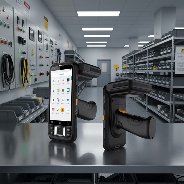 5.72" Rugged Android 12 Industrial Handheld PDAS 4GB+64GB 1D 2D Barcode NFC RFID Scanner Wi-Fi Warehouse Logistics Retail Stock