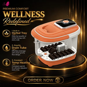 Appareil de massage des pieds électrique Sunkin à température constante, avec séparation eau-électricité, nœuds d'acupression simulés, massage à bulles d'oxygène et lumière rouge - Product Image 1