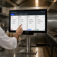 Sistema de Visualización Inteligente para Cocinas de Restaurantes, Pantalla de 15.6 Pulgadas, Procesador KDS RK3568, 4GB de RAM, 64GB de Almacenamiento, Solución OEM ODM