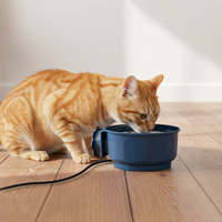 Gamelle chauffante USB en gros pour animaux de compagnie, mangeoire thermique suspendue pour animaux, bain thermique anti-gel pour oiseaux d'intérieur et d'extérieur