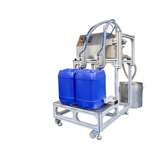 Machine de remplissage semi-automatique PLC à double buse pour bidons de 25L et seaux d'huile de 50L - Product Image 2
