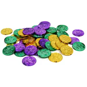 Mardi Gras Metallic Colors Doubloons Plastic Mardi Gras Coins