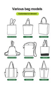 Bolsa de Compras con Bolsillo con Cremallera, Bolsa de Mano Personalizada Reciclable y Reforzada con Logotipo, de Lona - Product Image 6