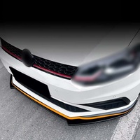 Spoiler avant en ABS noir brillant et motif carbone, modification adaptée à la Volkswagen Polo MK5 6C GTI 2015-2018