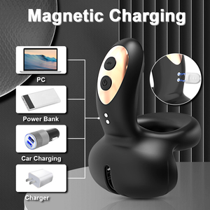 แหวนสั่นสำหรับผู้ชายขายดี 10 ระดับความถี่ กระตุ้นคลิตอริส แหวนล็อคการหลั่ง - Product Image 5