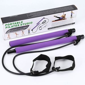 Kit de barre de Pilates portable 22 en 1 avec bande de résistance pour entraînement à domicile, barre de tonification et bâton de yoga Pilates – Certifié BSCI - Product Image 2