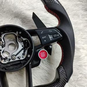 Volant en fibre de carbone pour Audi R8 TT TTRS <span class=keywords><strong>TTS</strong></span> 4S <span class=keywords><strong>MK2</strong></span> A6 S6 RS6 A7 S7 RS7 A8 S8 D4 A3 S3 – Amélioration du volant Performance - Product Image 4
