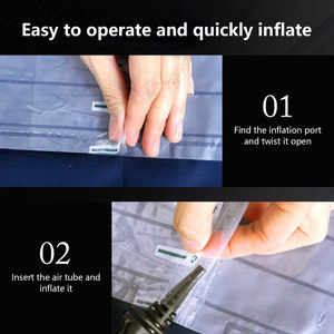 Bán buôn hình chữ U cột không khí túi Chất lượng cao PE PA bảo vệ Inflatable rượu vang bao bì thủy tinh cho chai rượu vang bong bóng không khí - Product Image 3